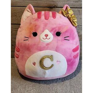 Claudella The Cat Valentines Day Edition Squishmallow  “C” Monogram 12” With Tag